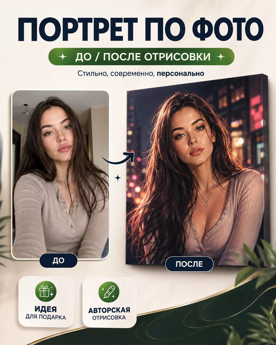 Картина по фото на заказ 50х70 см
