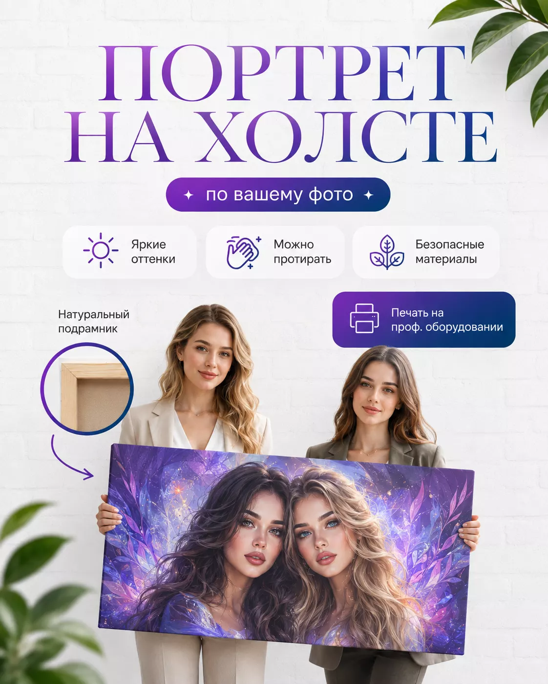 Картина по фото на заказ 60х100 см