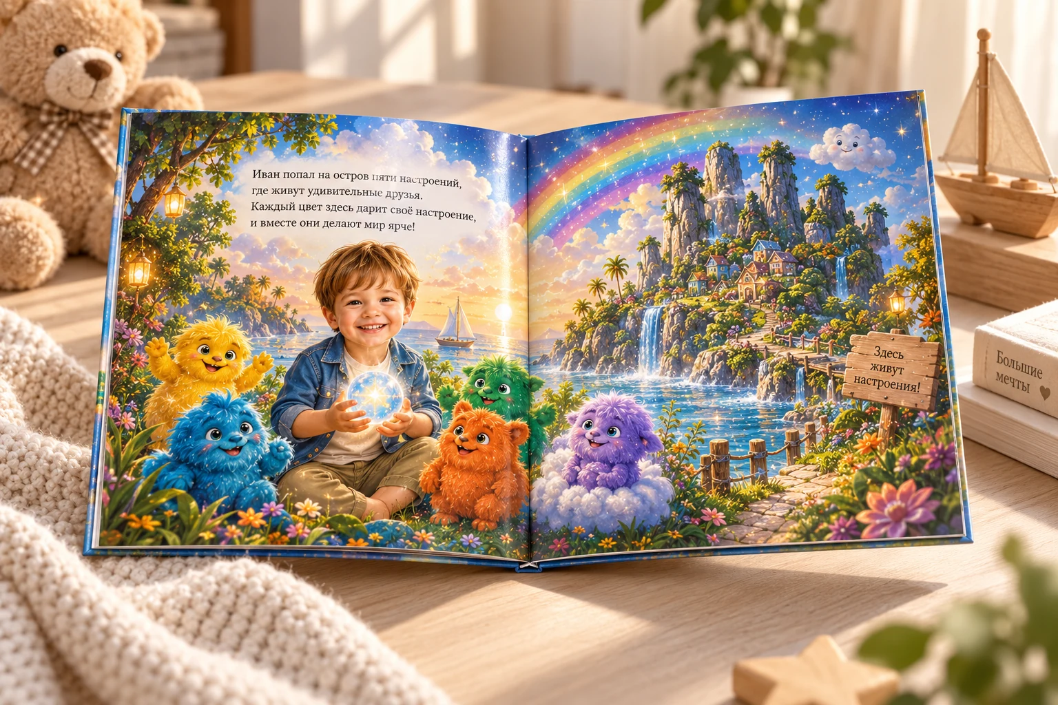 Индивидуальная детская книга по фото ребёнка с персональной историей