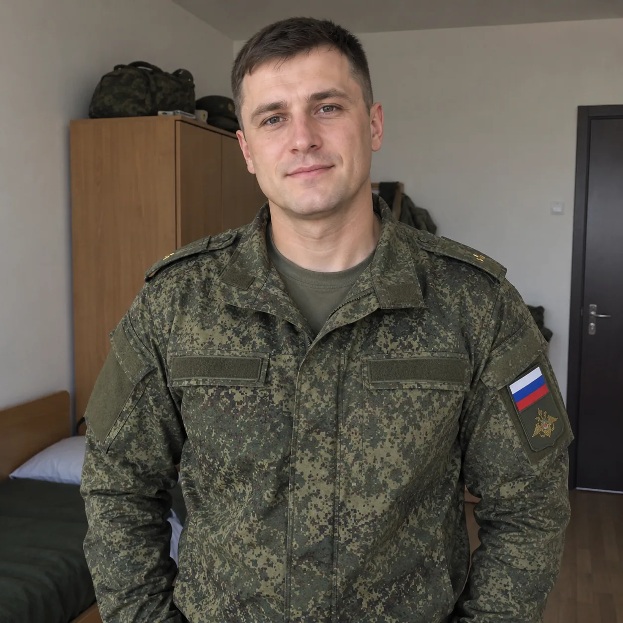 Военнослужащий и родители — исходные фотографии